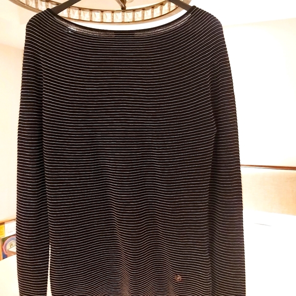 Giorgio Armani Black  and Silver long sleeve top - Picture 1 of 3